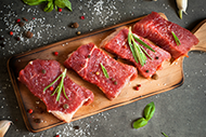 Raw beef filets Raw beef filets